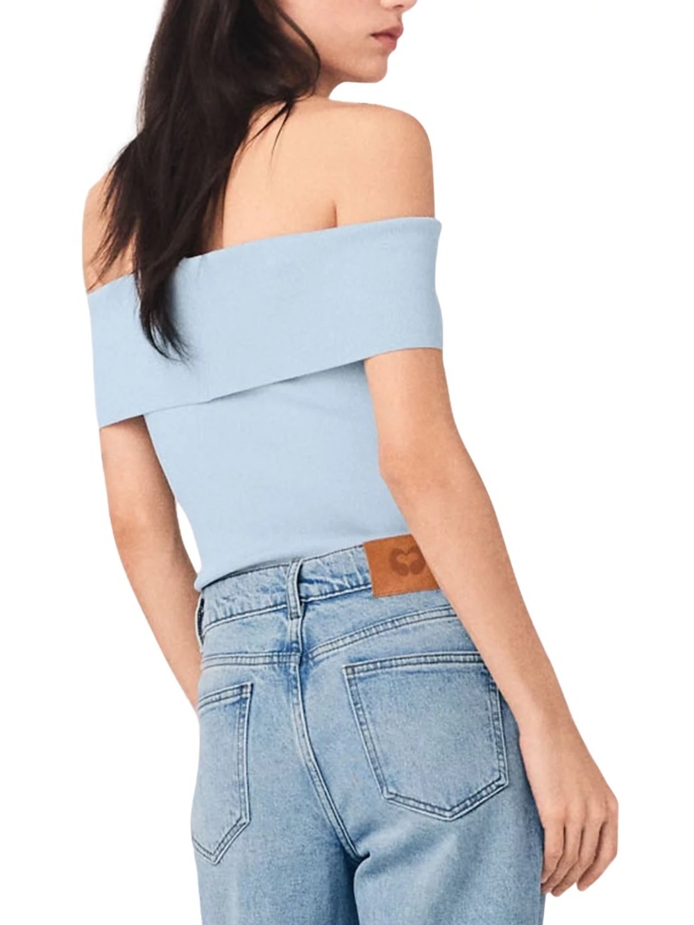 Momency Bardot Rib Knit Top - Picture 2 of 8